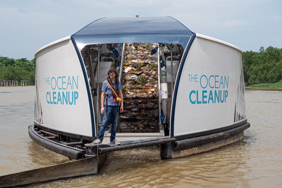 Boyan Slat at the Interceptor in Klang river, Malaysia