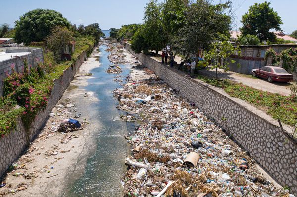 One of the numerous Gullies that run through the city transporting waste to the Harbour