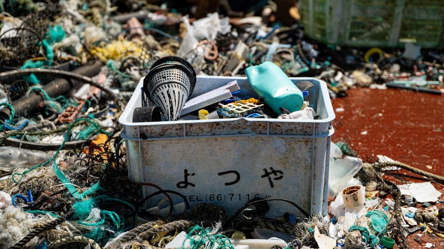 Example of fishing related trash found in the Great Pacific Garbage Patch