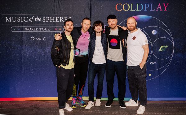 Boyan Slat (Founder and CEO of The Ocean Cleanup) with Coldplay